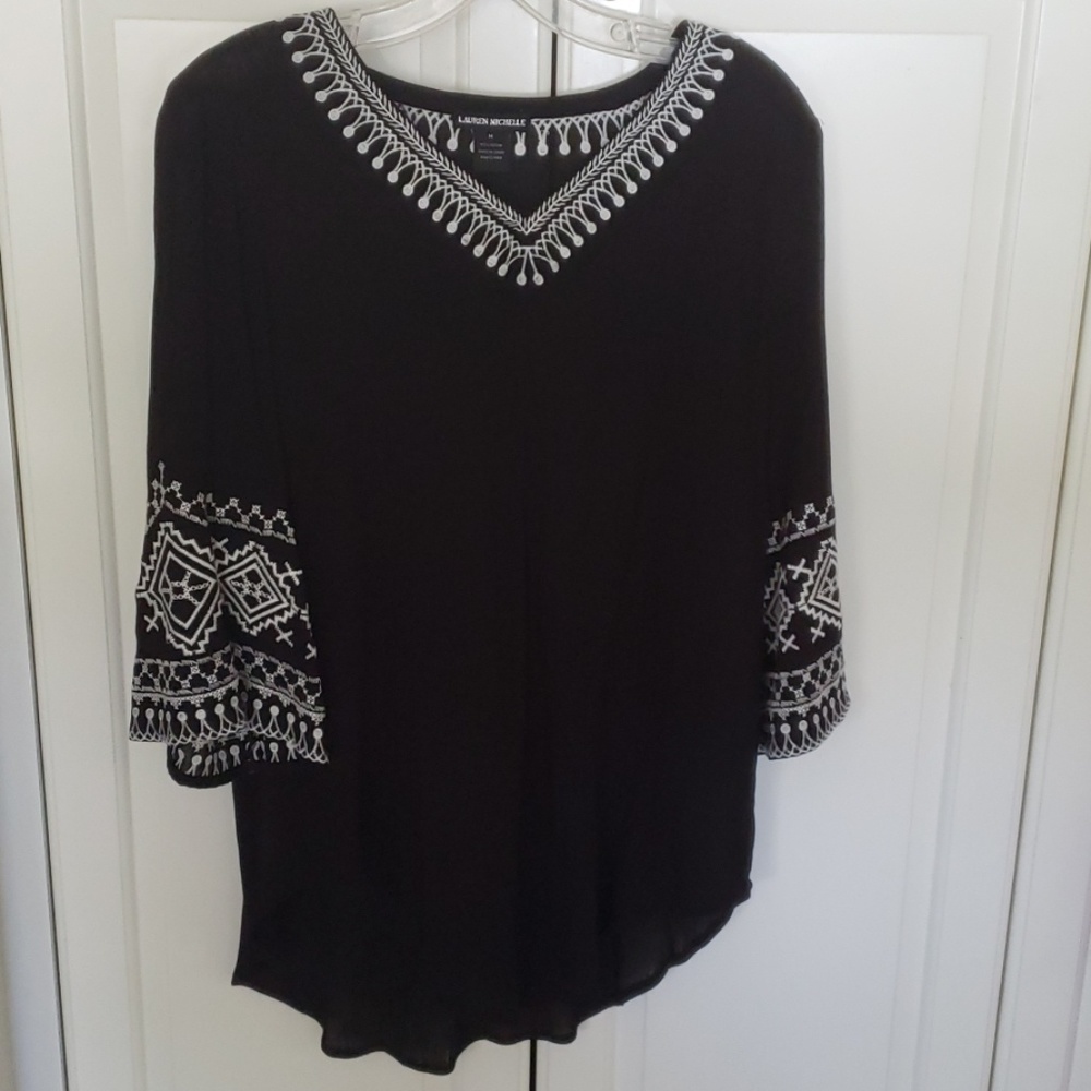 Black with white tunic